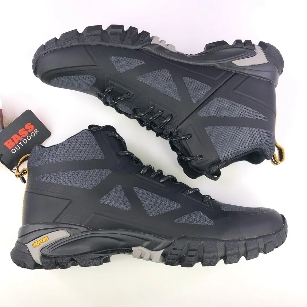 BASS OUTDOOR  Men's Vibram Peak Trail II Mid-Top Hiking Boot COLOR BLACK
